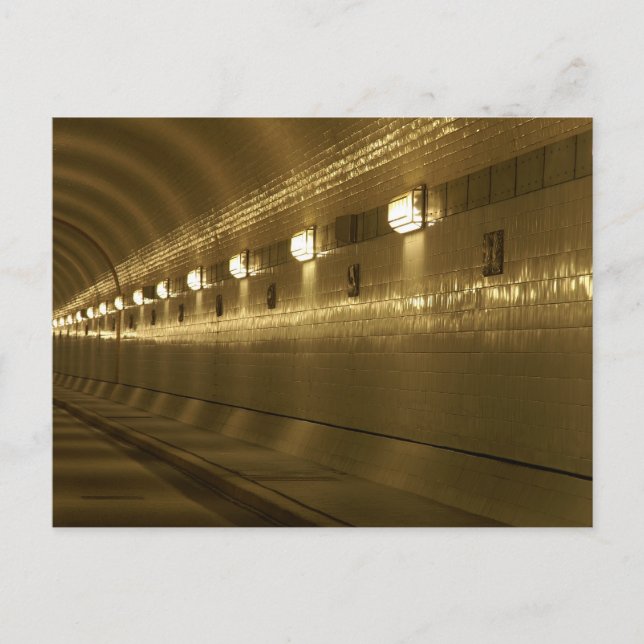 Hamburg alter Elbtunnel Postkarte (Vorderseite)
