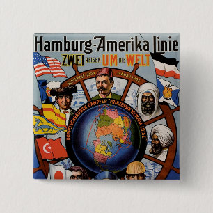 Hamburg-Amerika-Linie Poster Button