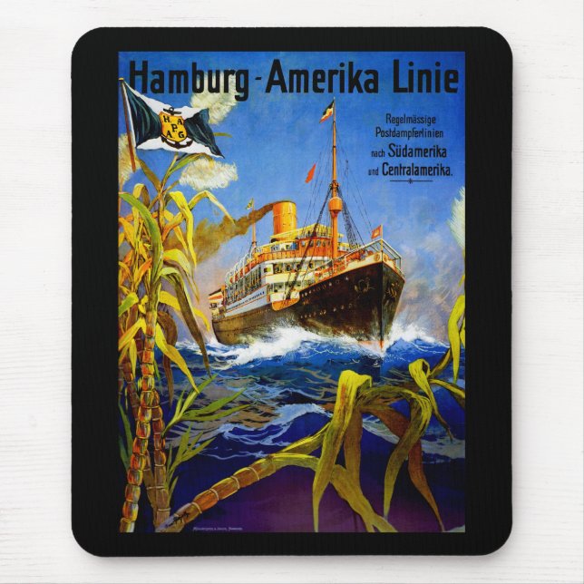Hamburg Amerika nach Südamerika Mousepad (Vorne)