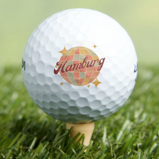 Hamburg City Germany Retro Golfresort Golfball (Von Creator hochgeladen)