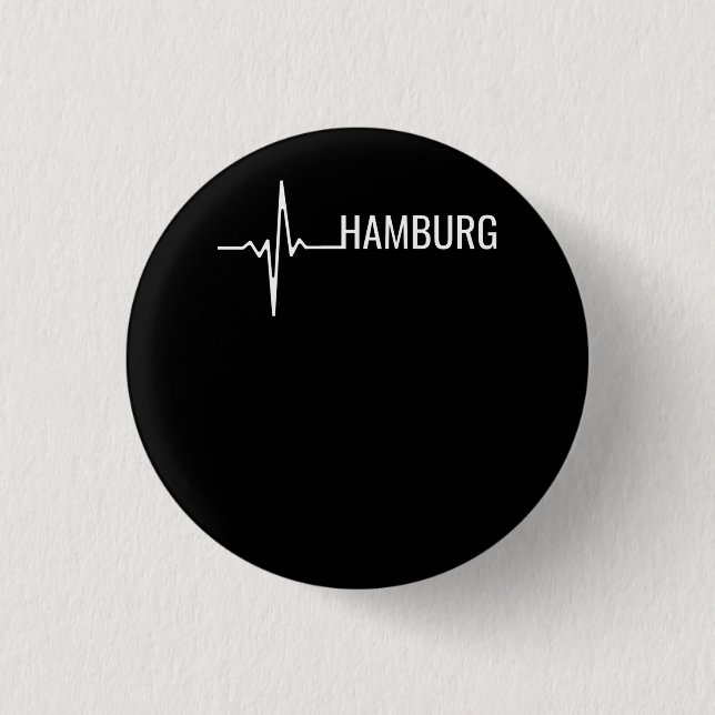 Hamburg City Heartbeat Button (Vorderseite)
