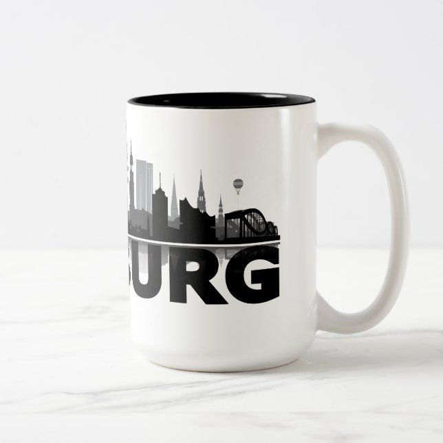 Hamburg City Skyline Tasse / Becher (Rechts)