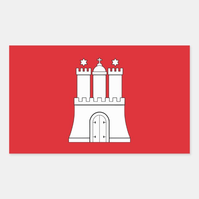 Hamburg City Symbol Rechteckiger Aufkleber (Vorderseite)