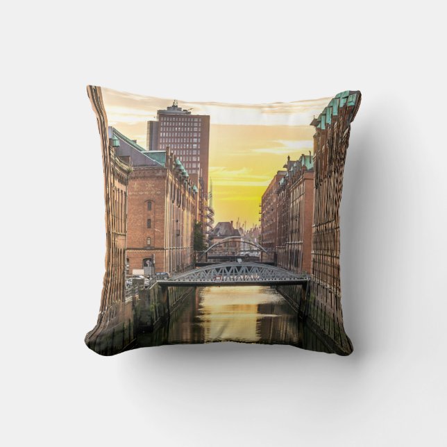 Hamburg CityScape Kissen (Vorderseite)