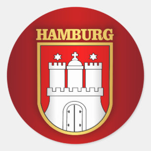 Hamburg COA Runder Aufkleber