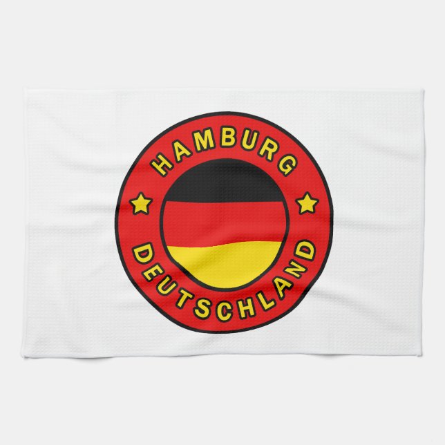 Hamburg Deutschland Geschirrtuch (Horizontal)