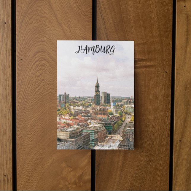 Hamburg Deutschland Hansestadt Stadtansicht Postkarte (hamburg panorama city view postcard)