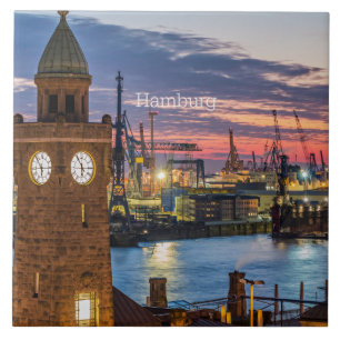 Hamburg, Deutschland - Panoramablick in der Dämme Fliese