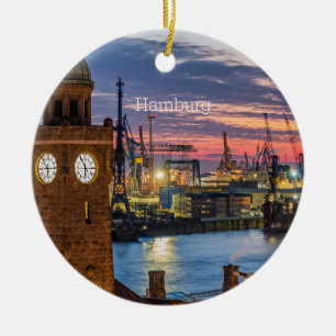 Hamburg, Deutschland - Panoramablick in der Dämme Keramik Ornament