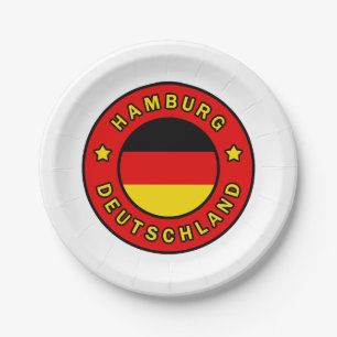 Hamburg Deutschland Pappteller