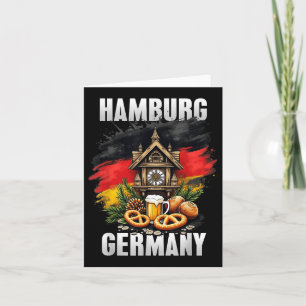 Hamburg Deutschland Souvenir German Flag Travel Karte