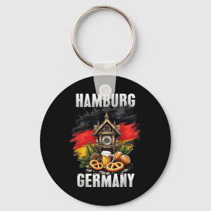 Hamburg Deutschland Souvenir German Flag Travel Schlüsselanhänger