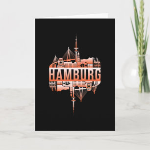 Hamburg Deutschland Stadt Stadtansicht Lustige Ges Karte