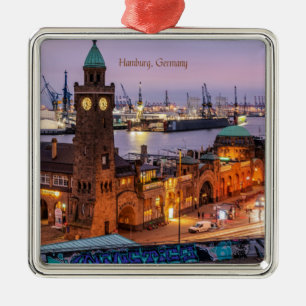 Hamburg Deutschland Stadtbild Fotografie Ornament Aus Metall