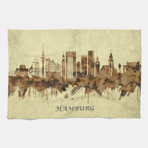 Hamburg Deutschland Stadtbild Geschirrtuch