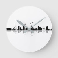 HAMBURG Elbe Deutschland Skyline-Silhouette