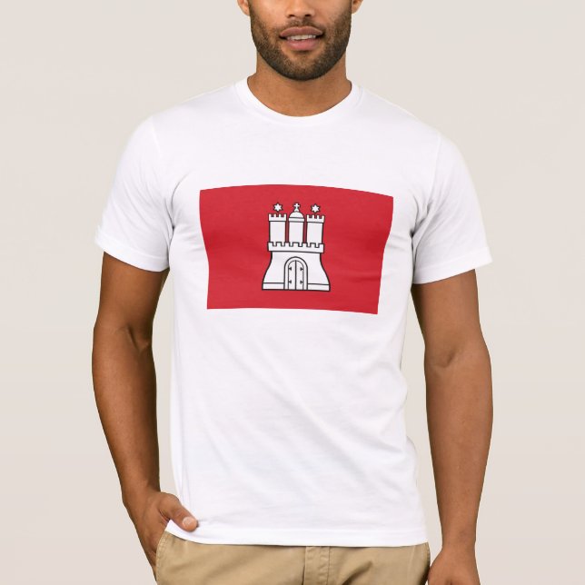 Hamburg-Flaggen-T - Shirt (Vorderseite)