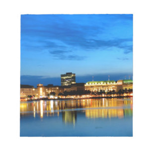 Hamburg-Hafen Hafen Deutschland Alster Nacht Notizblock