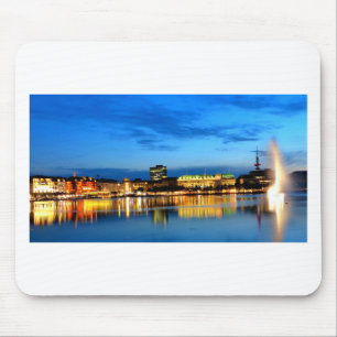 Hamburg Hafen Hafen Hafen Deutschland Alster Night Mousepad
