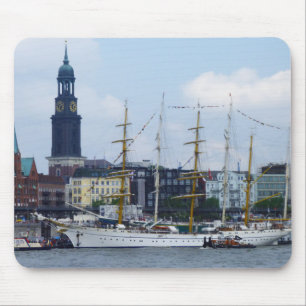 Hamburg Hafen Hafen Hafen Hafen Michel Deutschland Mousepad