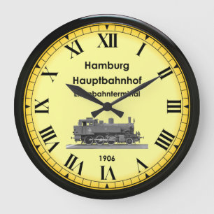 Hamburg Hbf Station ~ Deutschland ~ 1906 ~ Große U Wanduhr