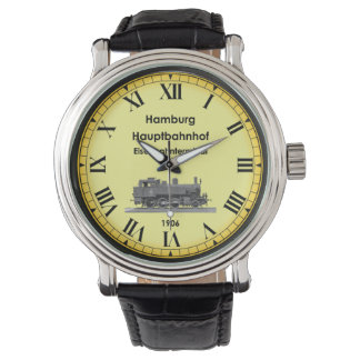 Hamburg Hbf Station ~ Deutschland ~ 1906 ~ Pocket Armbanduhr