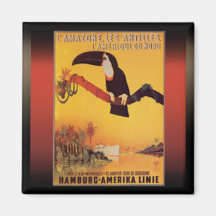 Hamburg-Kreuzfahrtanzeige Vintager Magnet