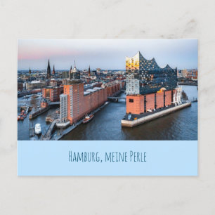 Hamburg, meine Perle - Postkarte Erinnerungskarte 