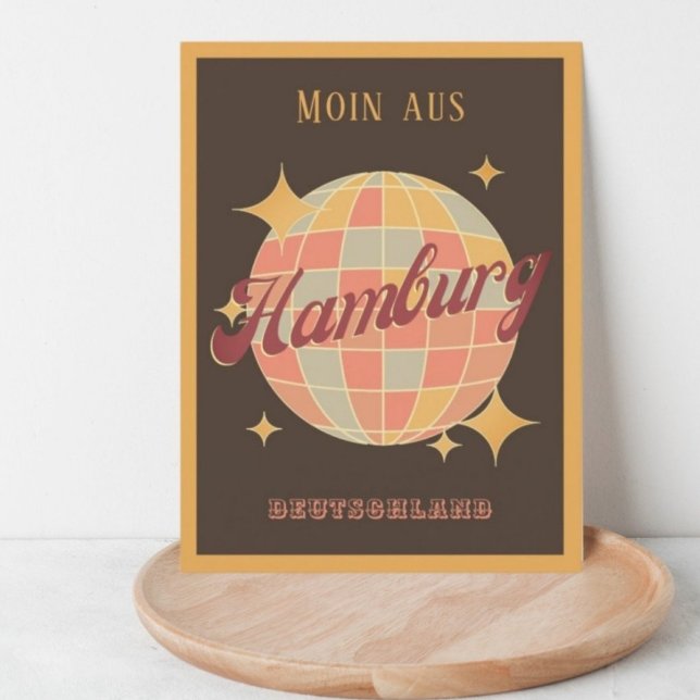 Hamburg Moin Deutschland Retro Vintage Postkarte (Von Creator hochgeladen)