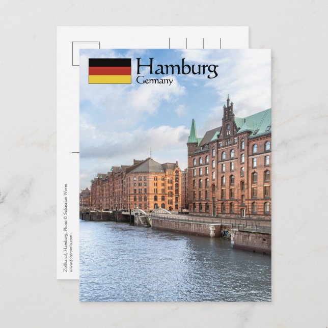 Hamburg Postkarte (Vorne/Hinten)