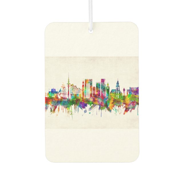 Hamburg Skyline Autolufterfrischer (Vorderseite)