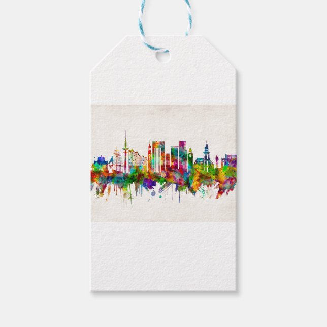 Hamburg Skyline Geschenkanhänger (Vorderseite)