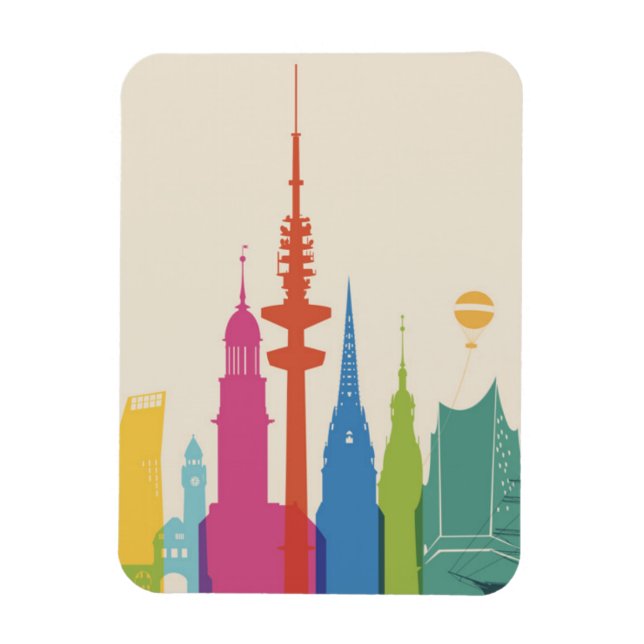 Hamburg Skyline Magnet (Vertikal)