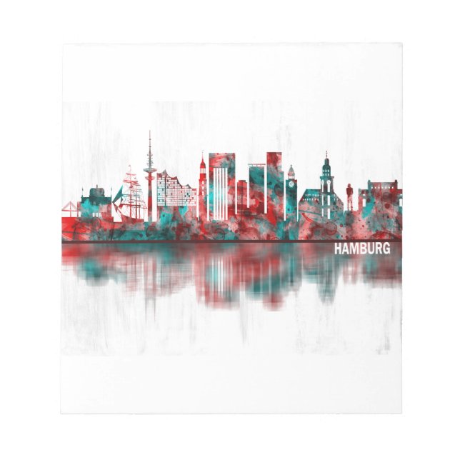 Hamburg Skyline Notizblock (Vorderseite)