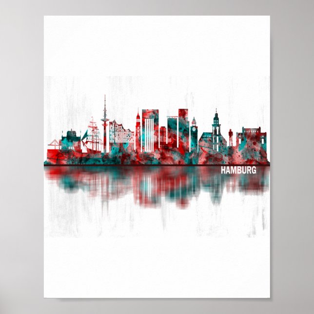 Hamburg Skyline Poster (Vorne)