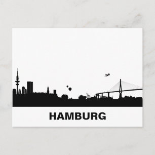 HAMBURG Skyline - Postkarte / Grußkarte
