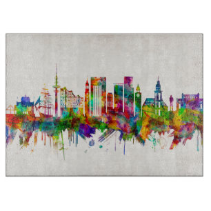 Hamburg Skyline Schneidebrett