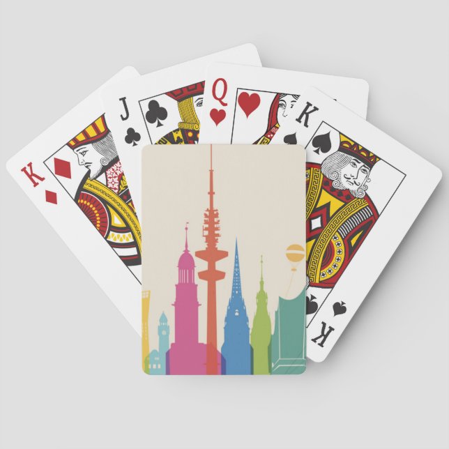 Hamburg Skyline Spielkarten (Rückseite)