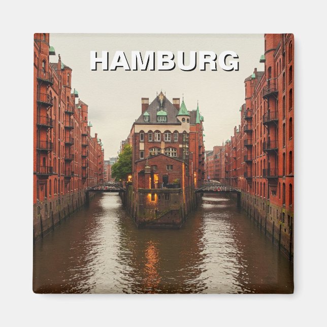 Hamburg Speicherstadt Deutschland - Reise Magnet (Vorne)