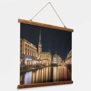 Hamburg Wandteppich Mit Holzrahmen