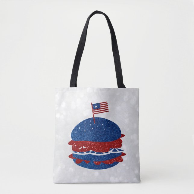 Hamburger 4. Juli Glitzer Tasche (Vorderseite)