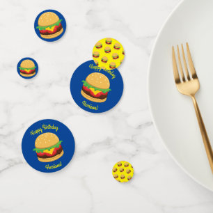 Hamburger Birthday Party Burgers Konfetti