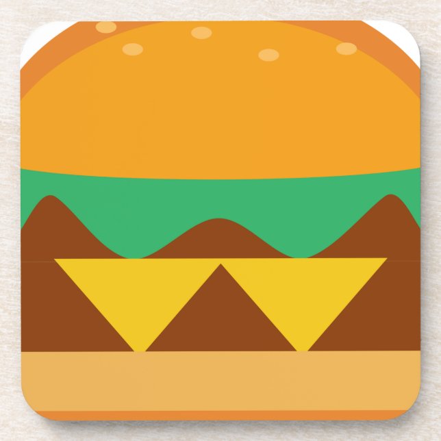 Hamburger Brot Essen Käse Untersetzer (Vorderseite)