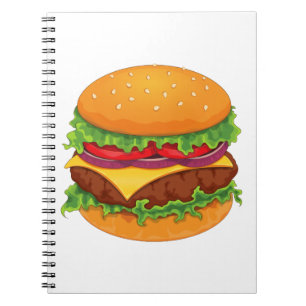 Hamburger Burger Rindfleisch Schweinefleisch Fleis Notizblock