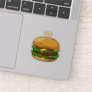 Hamburger Cartoon Aufkleber