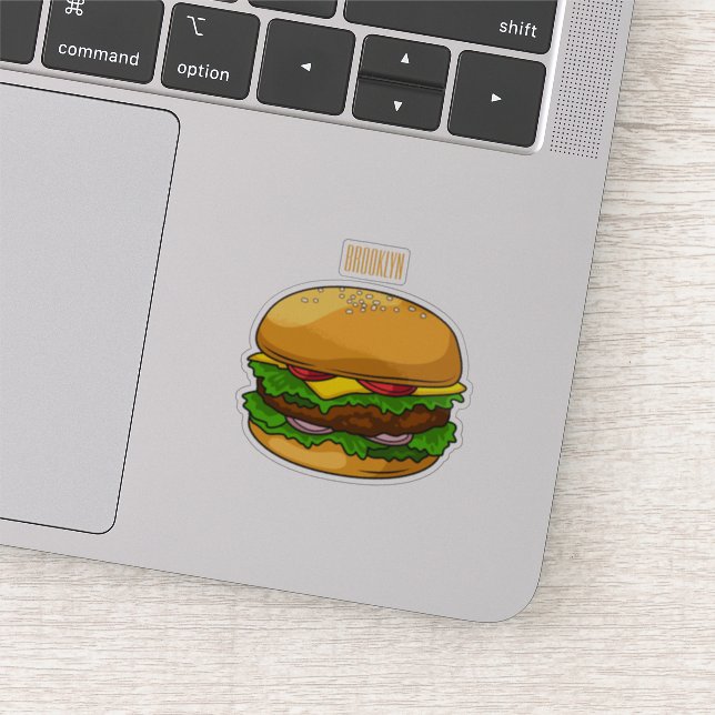 Hamburger Cartoon Aufkleber (Ausschnitt)