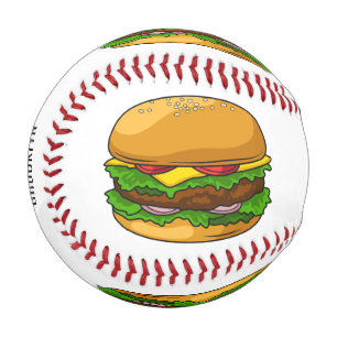Hamburger Cartoon Baseball