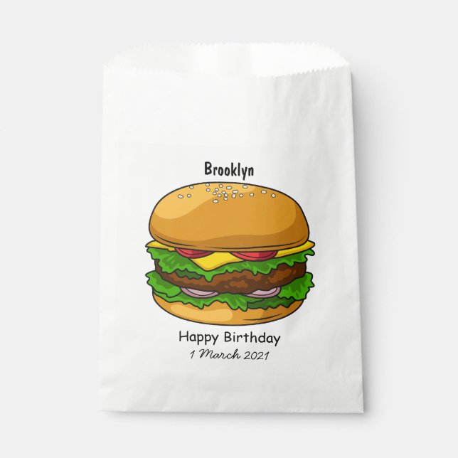 Hamburger Cartoon Geschenktütchen (Vorderseite)