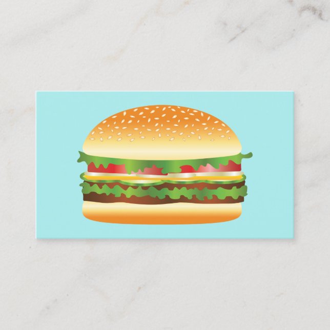 Hamburger Cartoon Illustration Visitenkarte (Vorderseite)