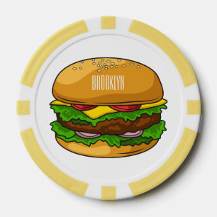 Hamburger Cartoon Pokerchips